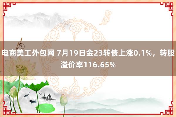 电商美工外包网 7月19日金23转债上涨0.1%，转股溢价率116.65%